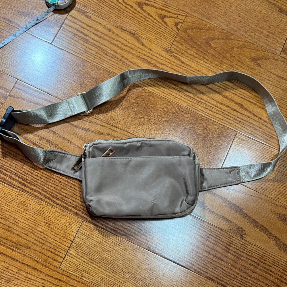 2/$10 Tan Belt Bag with Pockets